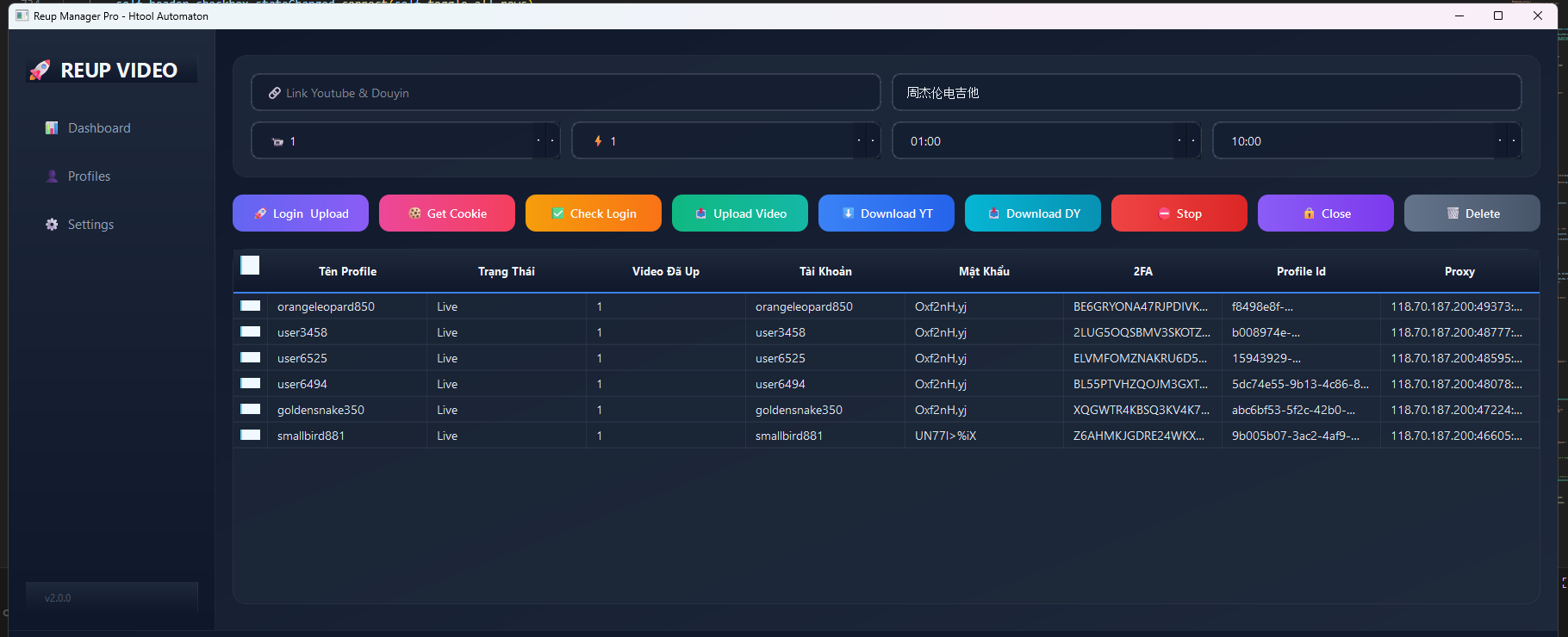 Download Video Douyin - Youtube - Reup Các Nền Tảng